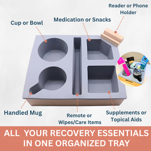 Recovery Bed Tray with Organizer JDCareUSA