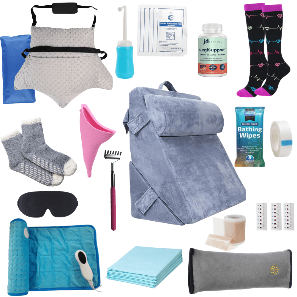 Hysterectomy Recovery Kit with SurgiSupport (29pc) - JDCareUSA