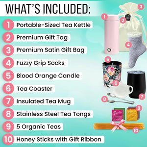 Tea Gift Basket (Pink) - JDCareUSA