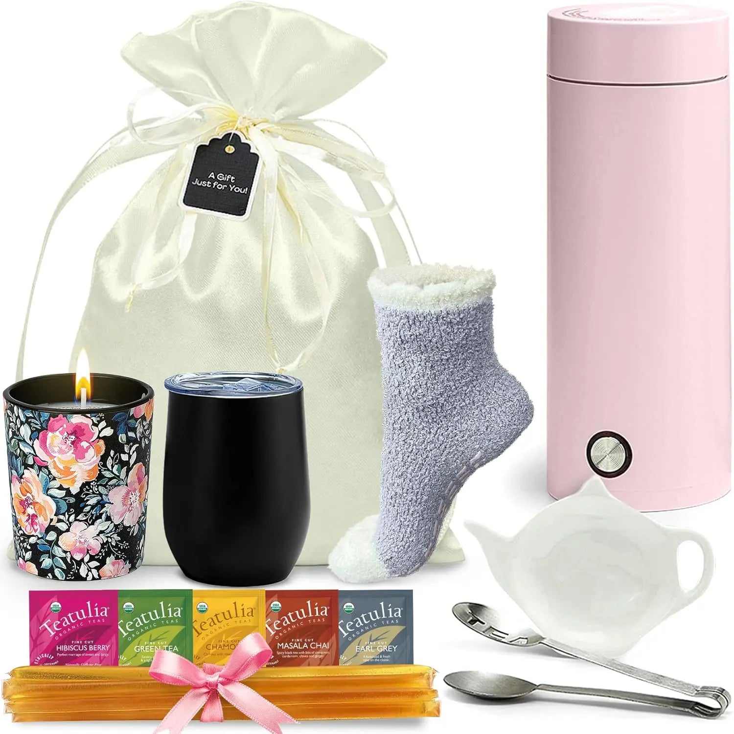 Tea Gift Basket (Pink) - JDCareUSA