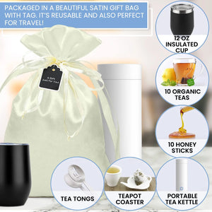 Tea Gift Basket (White) - JDCareUSA