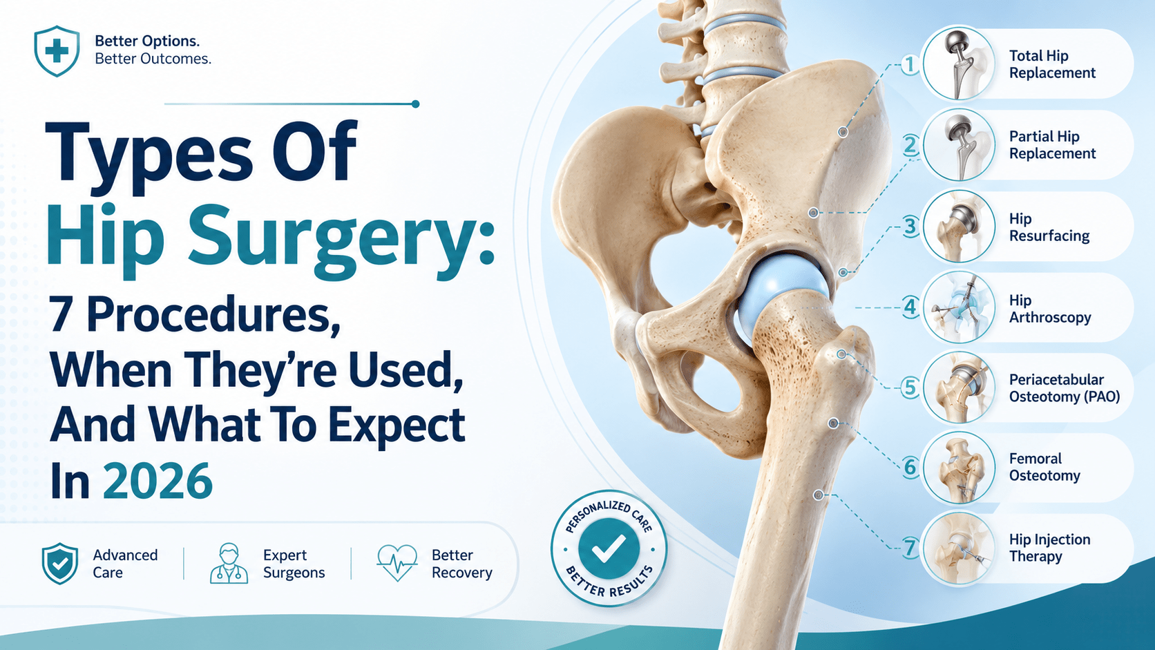 Types Of Hip Surgery: 7 Procedures, When They’re Used, And What To Expect In 2026 - JDCareUSA