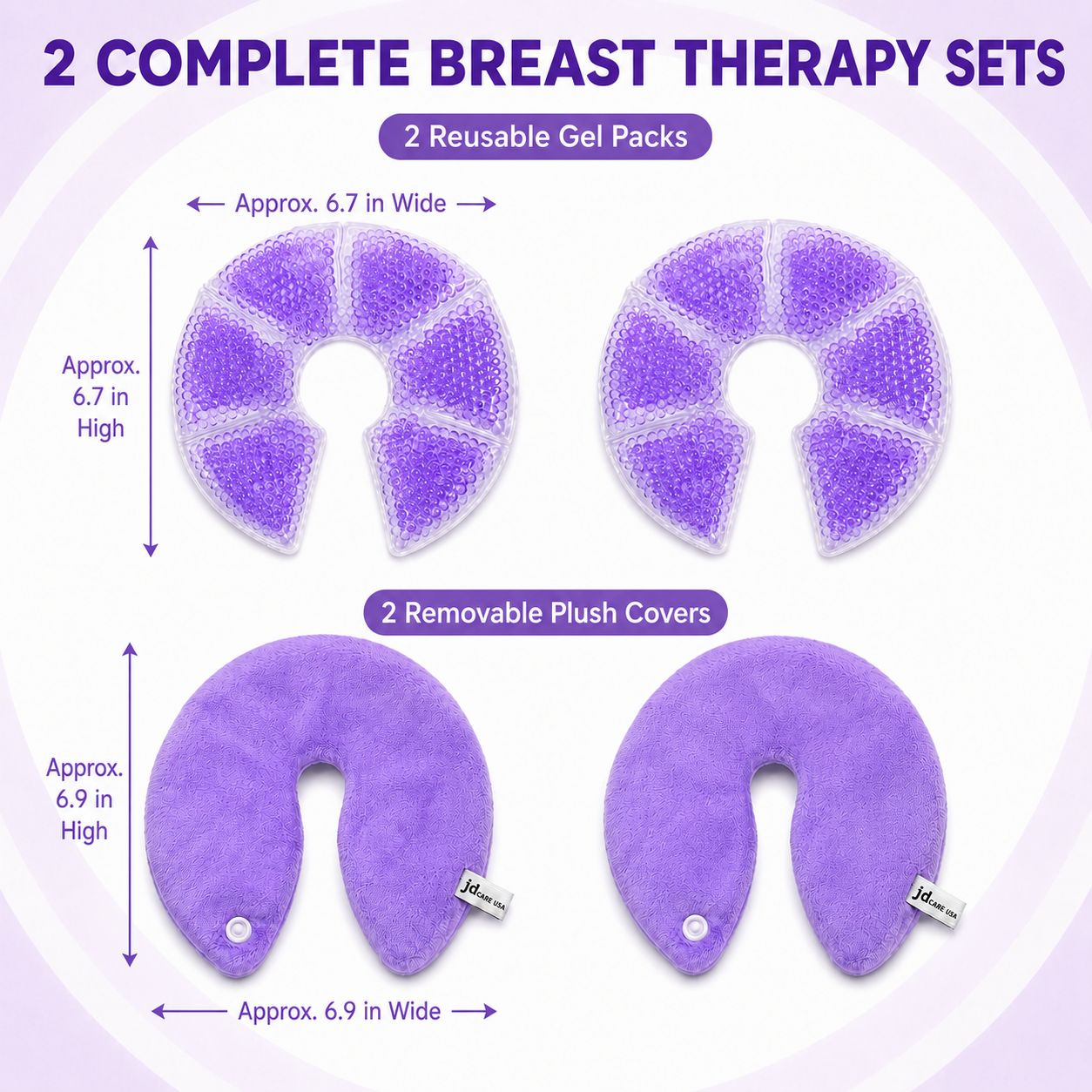 Mastectomy Hot Cold Breast Gel Packs (2 Pack)