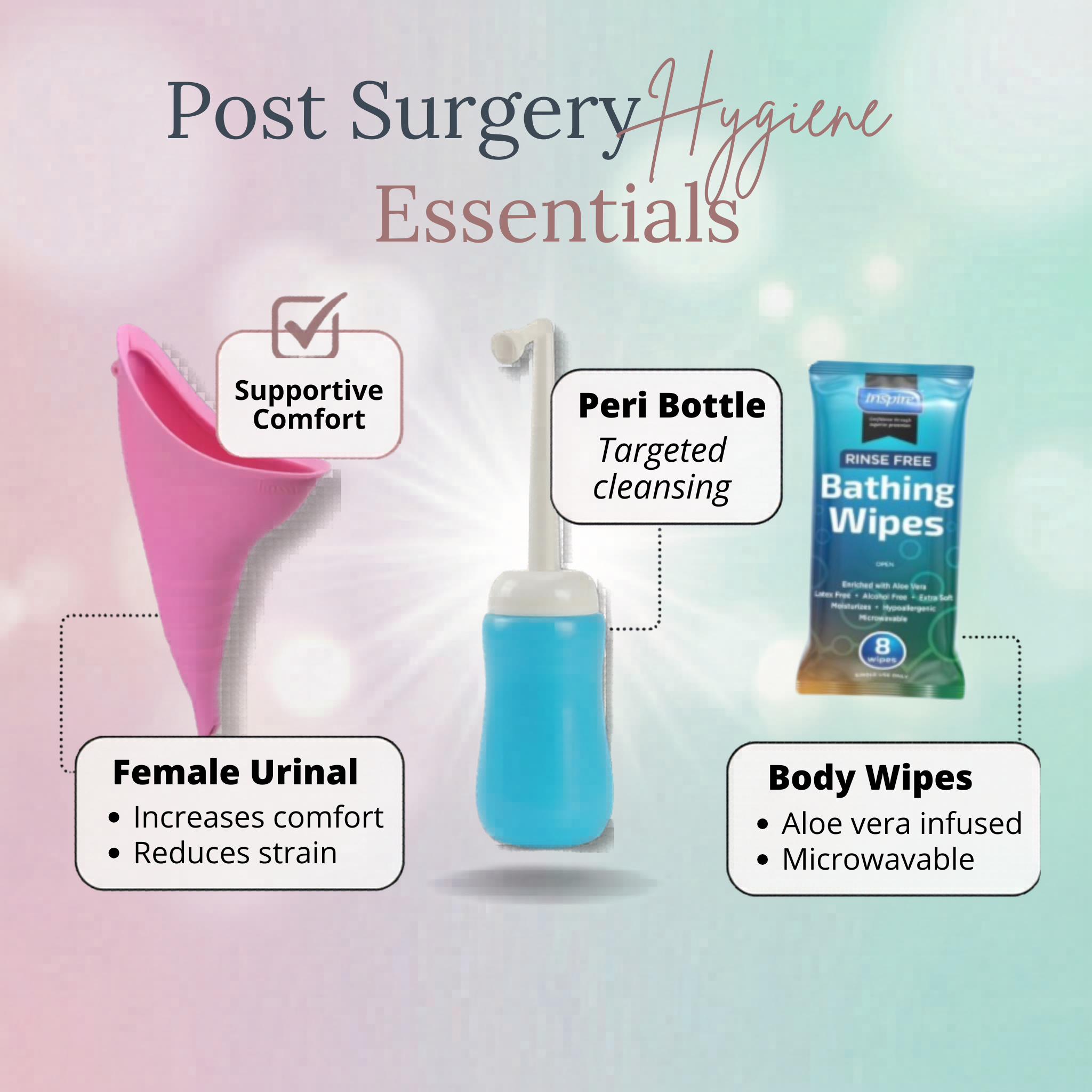 Hysterectomy Recovery Kit with SurgiSupport (29pc) - JDCareUSA