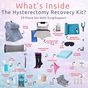 Hysterectomy Recovery Kit with SurgiSupport (29pc) - JDCareUSA