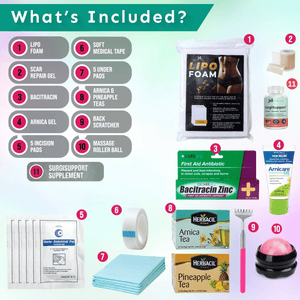 Lipo Recovery Kit with SurgiSupport (22 pc) - JDCareUSA