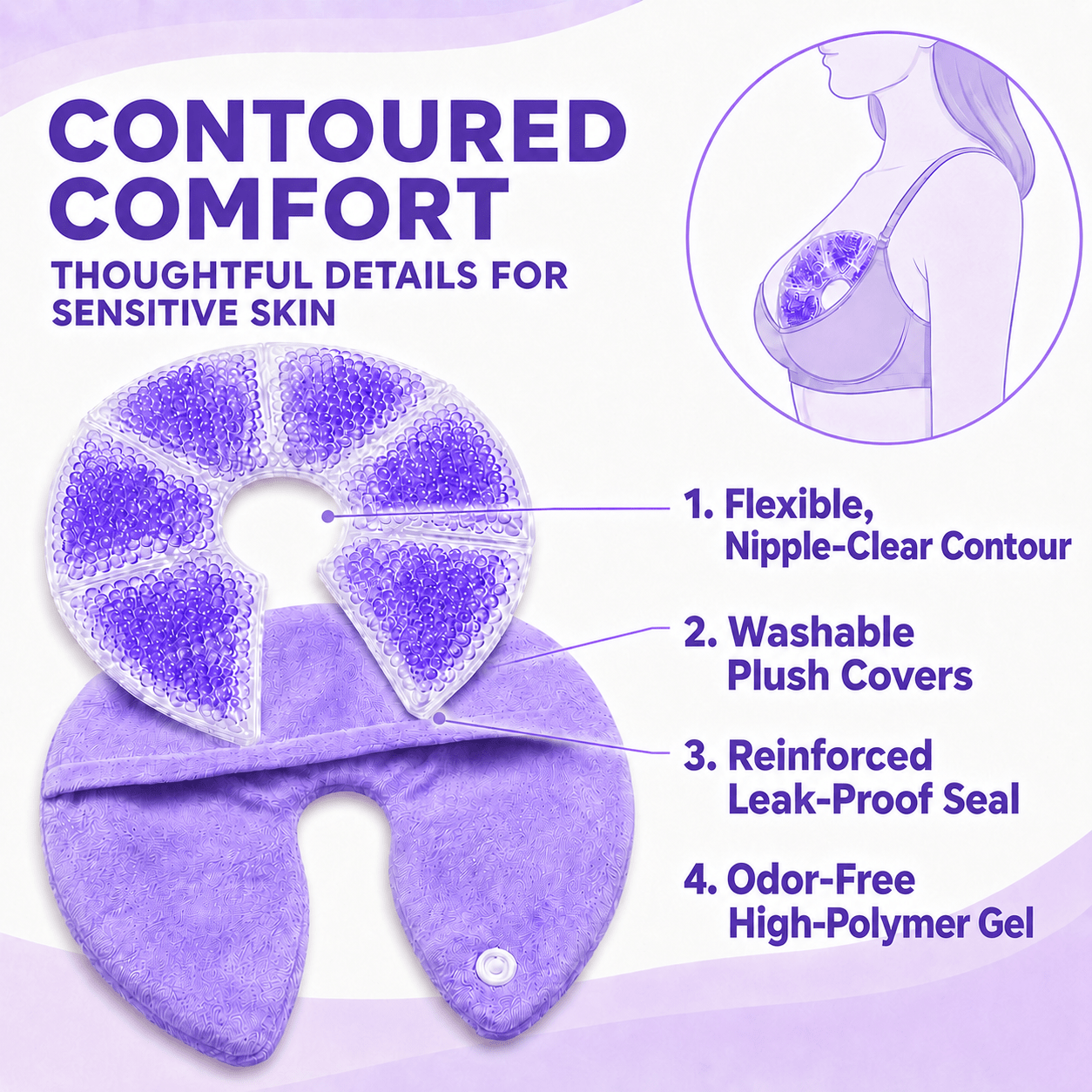 Mastectomy Hot Cold Breast Gel Packs (2 Pack) - JDCareUSA
