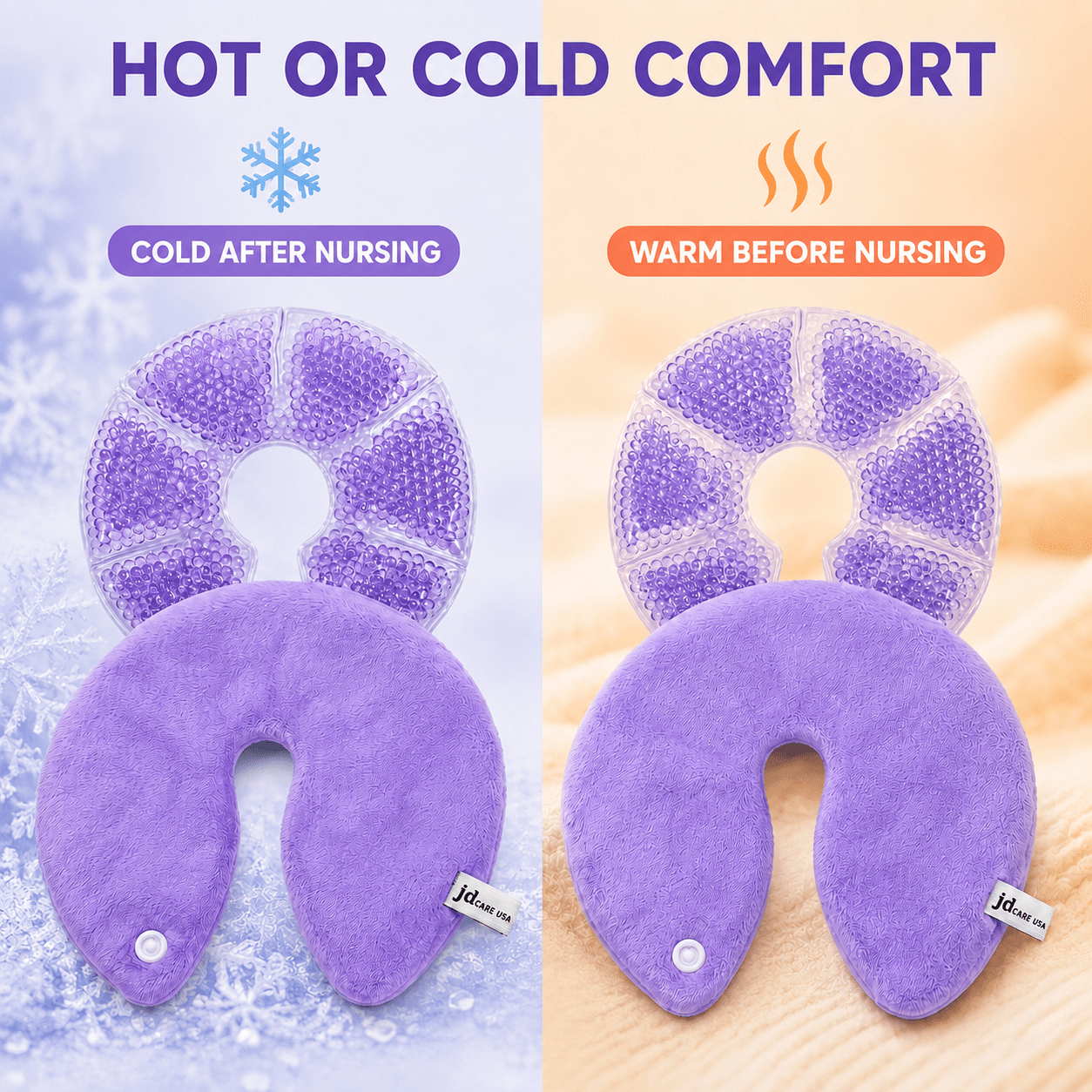Mastectomy Hot Cold Breast Gel Packs (2 Pack) - JDCareUSA