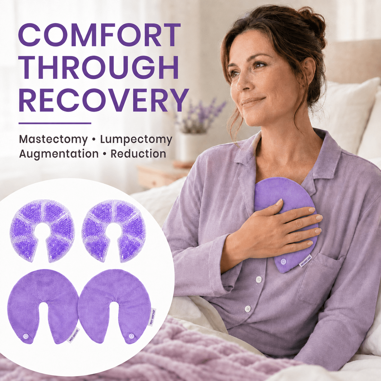 Mastectomy Hot Cold Breast Gel Packs (2 Pack) - JDCareUSA